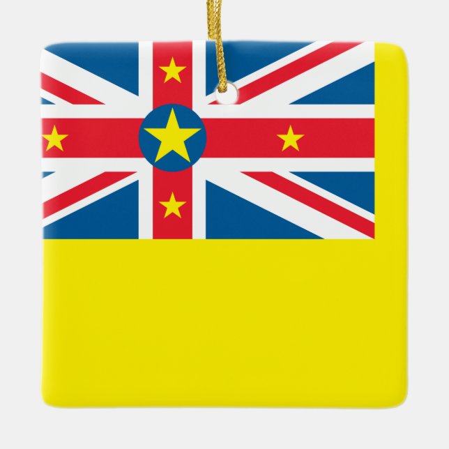 Adorno De Cerámica Bandera de Niue (Anverso)