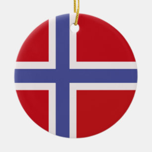 Adorno De Cerámica Bandera de Noruega