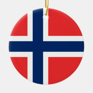 Adorno De Cerámica Bandera de Noruega
