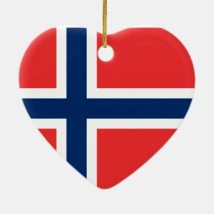 Adorno De Cerámica Bandera de Noruega