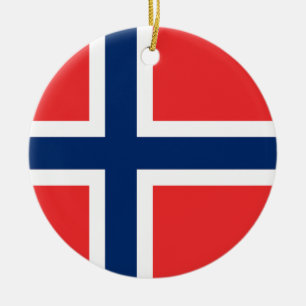 Adorno De Cerámica Bandera de Noruega