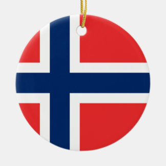 Adorno De Cerámica Bandera de Noruega