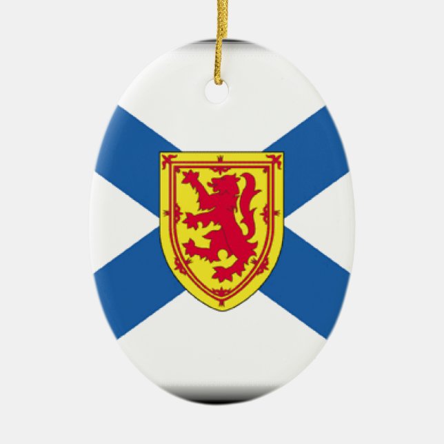 Adorno De Cerámica Bandera de Nueva Escocia (Canadá) (Frente)