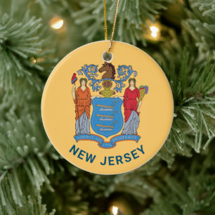Adorno De Cerámica Bandera de Nueva Jersey