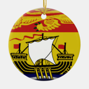 Adorno De Cerámica Bandera de Nuevo Brunswick (Canadá)