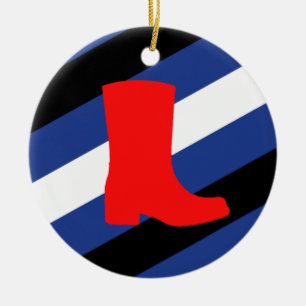 Adorno De Cerámica Bandera de Orgullo de Bota