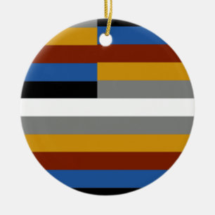 Adorno De Cerámica Bandera de Orgullo Friki