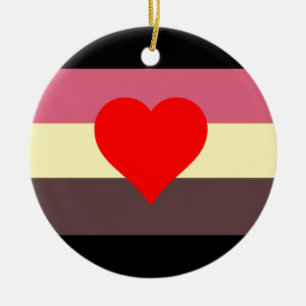 Adorno De Cerámica Bandera de Orgullo Gordo