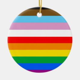 ADORNO DE CERÁMICA BANDERA DE ORGULLO INCLUSIVA LGBTQ+