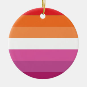 Adorno De Cerámica Bandera de Orgullo Lesbiano