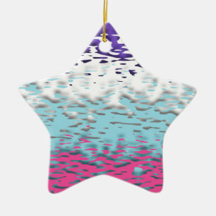 Adorno De Cerámica Bandera de orgullo multissexual funky trippy ondul