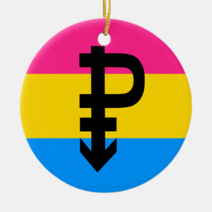Adorno De Cerámica Bandera de Orgullo Pansexual