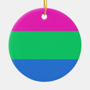 Adorno De Cerámica Bandera de orgullo polissexual
