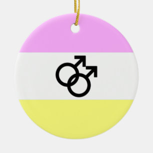 Adorno De Cerámica Bandera de Orgullo Twink