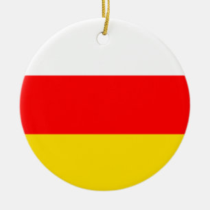Adorno De Cerámica Bandera de Osetia del Sur