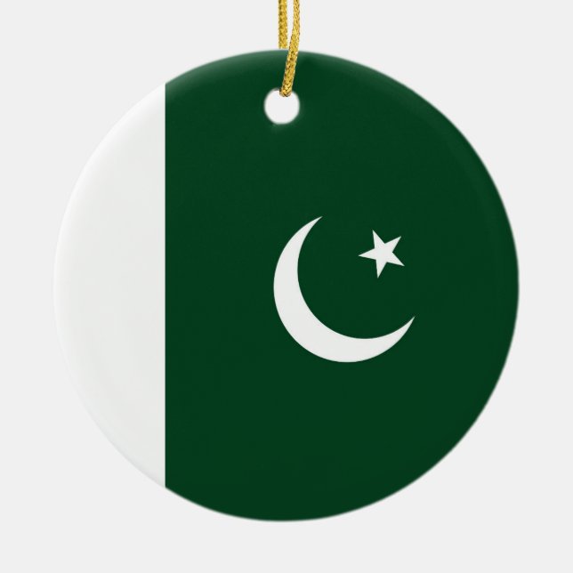 Adorno De Cerámica Bandera de Pakistán (Frente)