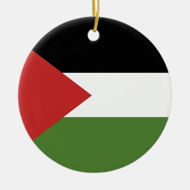 Adorno De Cerámica Bandera de Palestina (Frente)