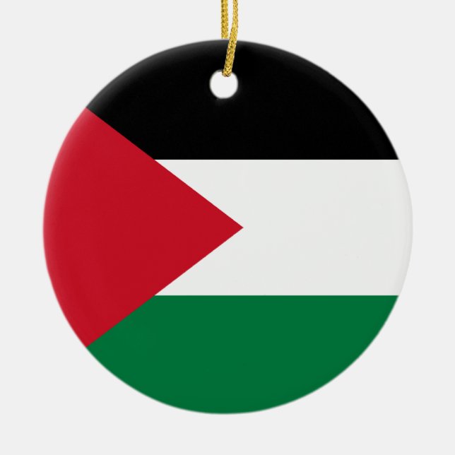 Adorno De Cerámica Bandera de Palestina (Frente)