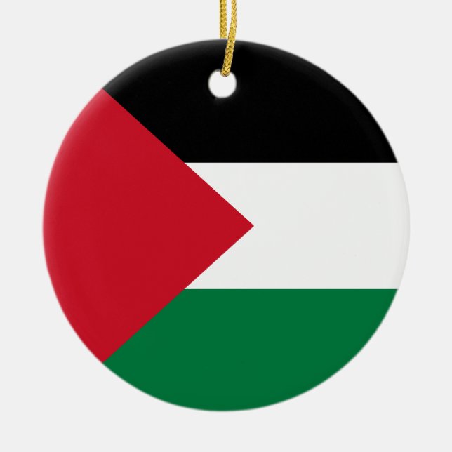 Adorno De Cerámica Bandera de Palestina (Frente)
