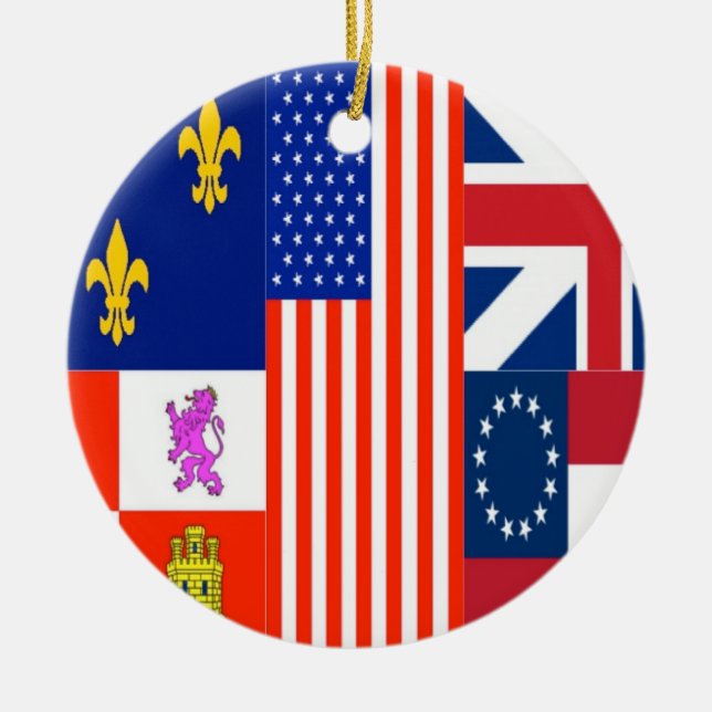 Adorno De Cerámica Bandera de Pensacola (Frente)