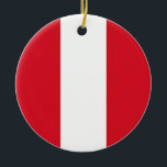 Adorno De Cerámica Bandera de Perú<br><div class="desc">Bandera de Perú</div>