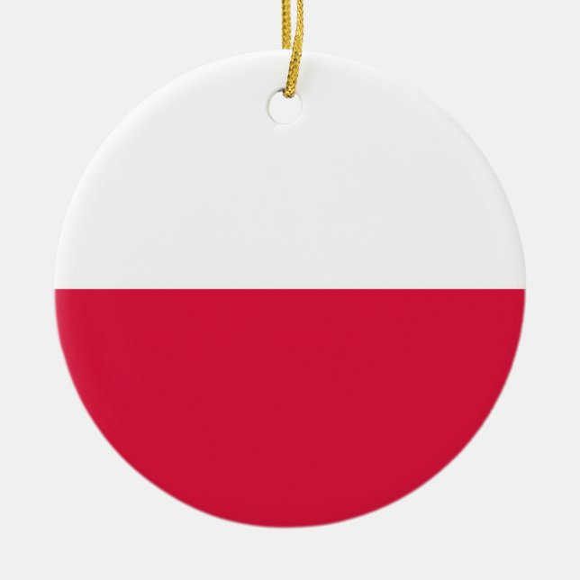 Adorno De Cerámica Bandera de Polonia (Frente)