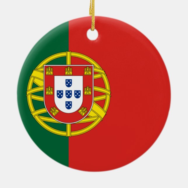 Adorno De Cerámica Bandera de portugal (Atrás)