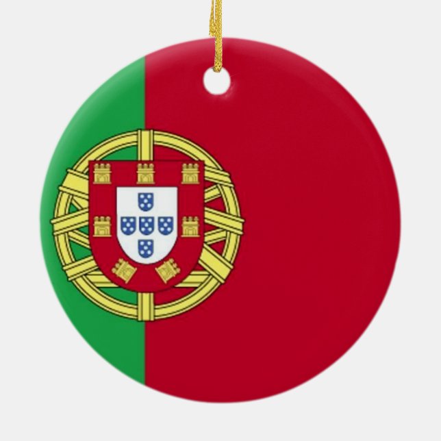 Adorno De Cerámica Bandera de Portugal (Atrás)