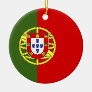 Adorno De Cerámica Bandera de Portugal