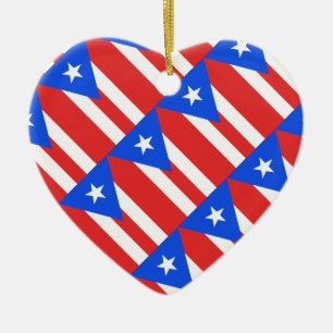 Adorno De Cerámica Bandera de Puerto Rico