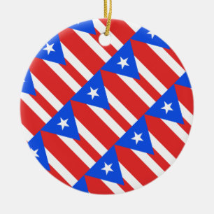 Adorno De Cerámica Bandera de Puerto Rico