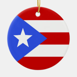 Adorno De Cerámica Bandera de Puerto Rico