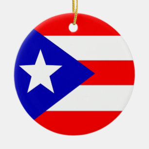 Adorno De Cerámica Bandera de Puerto Rico