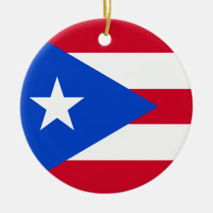 Adorno De Cerámica Bandera de Puerto Rico