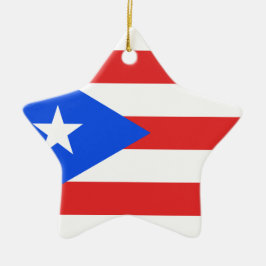 Adorno De Cerámica Bandera de Puerto Rico