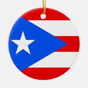 Adorno De Cerámica Bandera de Puerto Rico