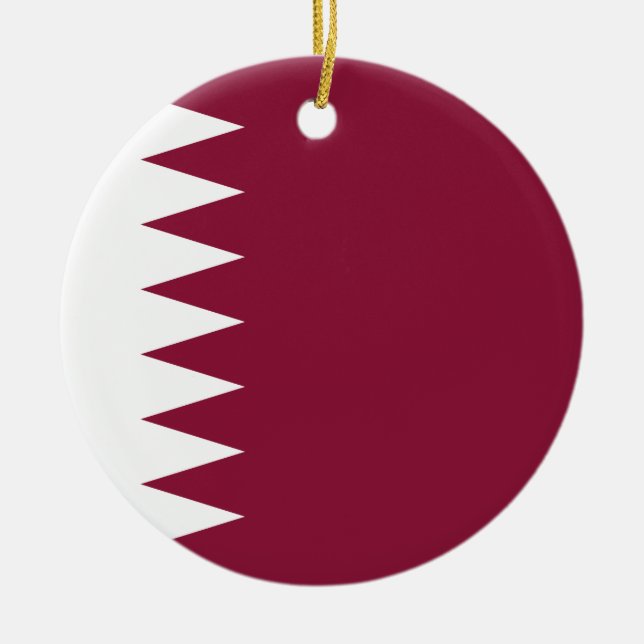 Adorno De Cerámica Bandera de Qatar (Frente)