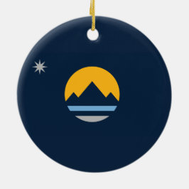 Adorno De Cerámica Bandera de Reno (Nevada City)