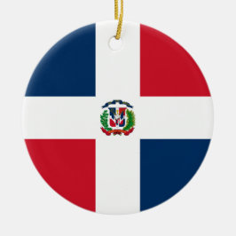 Adorno De Cerámica Bandera de República Dominicana