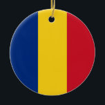 Adorno De Cerámica Bandera de Rumania<br><div class="desc">Bandera de Rumania</div>