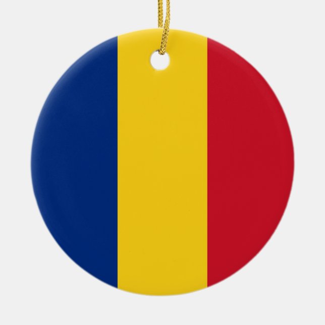 Adorno De Cerámica Bandera de Rumania (Frente)