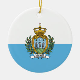 Adorno De Cerámica Bandera de San Marino