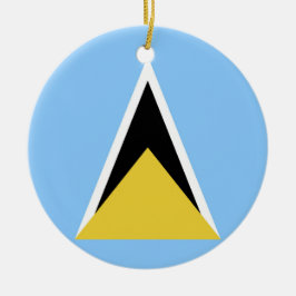 Adorno De Cerámica Bandera de Santa Lucía