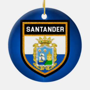 Adorno De Cerámica Bandera de Santander