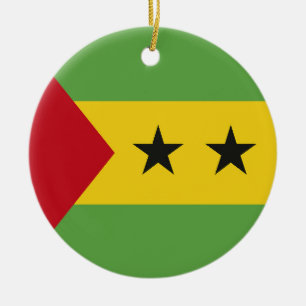 Adorno De Cerámica bandera de Santo Tomé y Príncipe