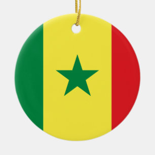 Adorno De Cerámica Bandera de Senegal