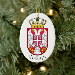 Adorno De Cerámica Bandera de Serbia
