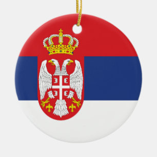 Adorno De Cerámica Bandera de Serbia