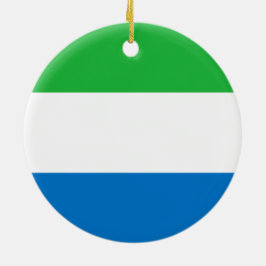 Adorno De Cerámica Bandera de Sierra Leona