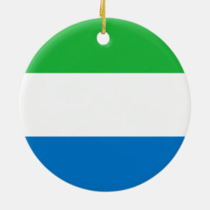 Adorno De Cerámica Bandera de Sierra Leona